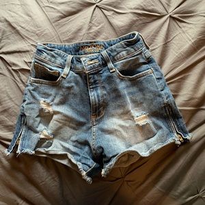 High waisted zipper shorts (Size 1)